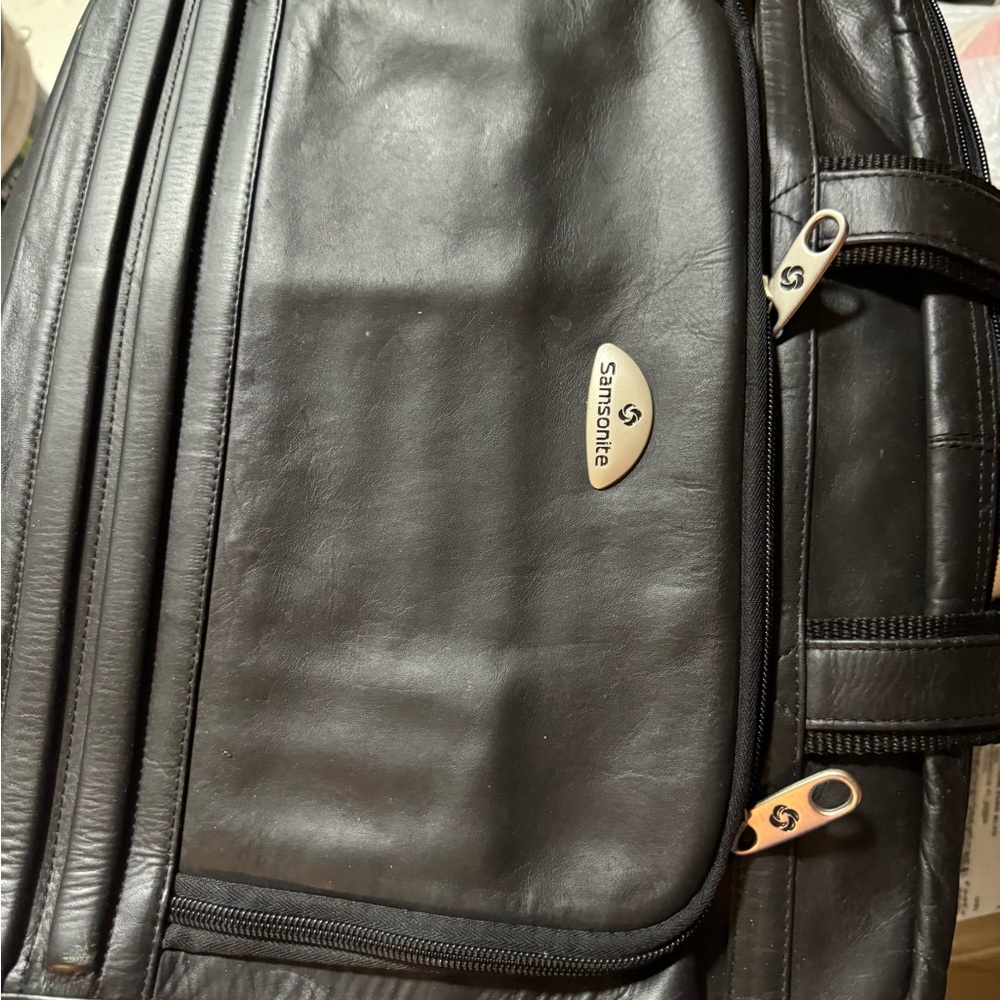 Samsonite leather laptop bag